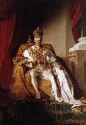 Emperor Franz I. of Austria wearing the Austrians imperial robes Friedrich von Amerling